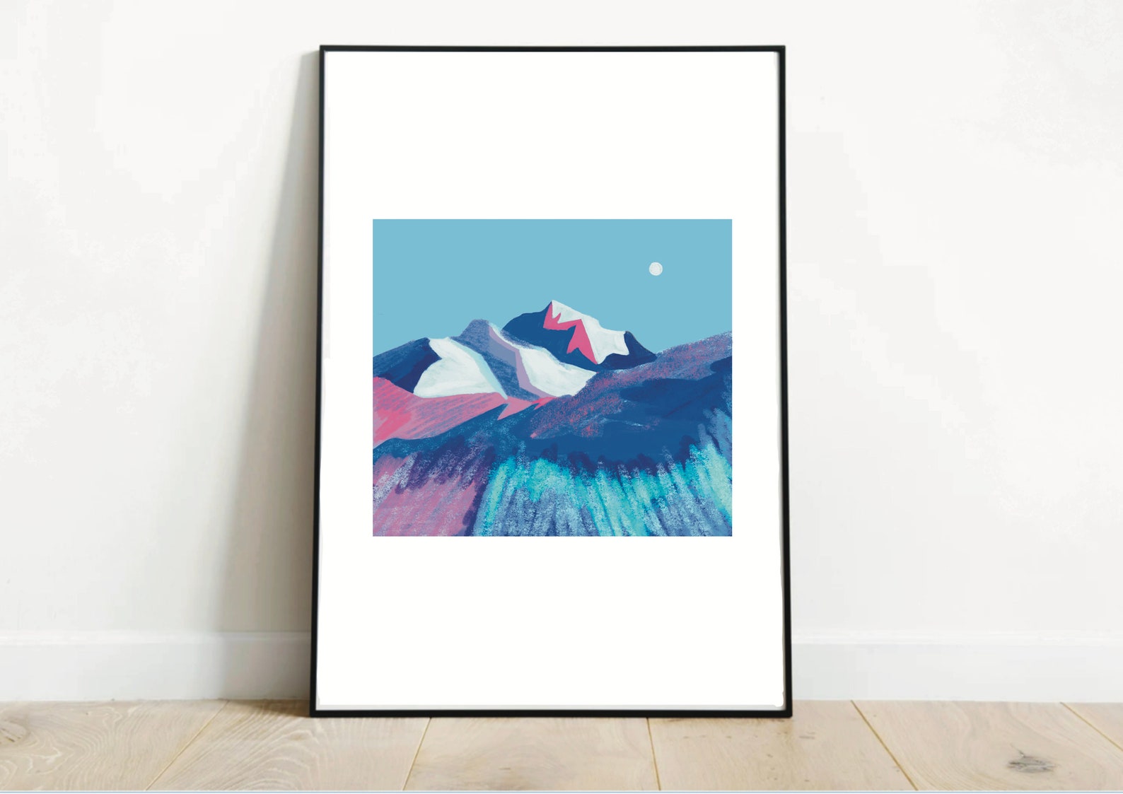 Illustration Montagne bleue